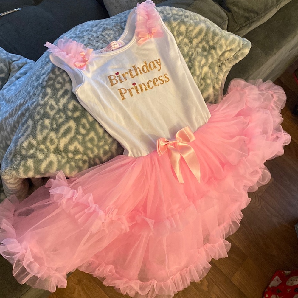 Popatu Birthday Princess Tutu Dress Girls 5/6